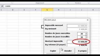 Application IRG SALAIRE 2020 Excel [upl. by Wun]