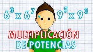 MULTIPLICACIÓN DE POTENCIAS CON LA MISMA BASE Super facil [upl. by Enidaj660]