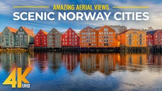 Flying over Norway Cities 4K UHD  Ambient Drone Film about Northern Jewel of Europe [upl. by Asennav15]