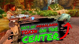 How To Get 100s OF MEGALANIA TOXIN on The Center in Ark Survival Ascended [upl. by Eednarb]