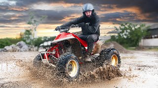 JACHETE UN QUAD YAMAHA 350 WARRIOR 700€  ON LE REDEMARRE ET LE TEST DANS LA BOUE [upl. by Llenyt]