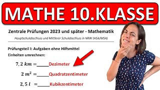 🚀🚀🚀 Schaffst DU die NEUE 10er PRÜFUNG 2023 für den SCHULABSCHLUSS  Einheiten umrechnen [upl. by Dagny]