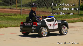 TugofWar Power Wheels Police vs Fire Fire Truck Video for Kids [upl. by Acirtal]