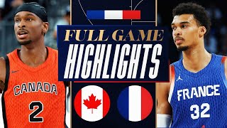 CANADA vs FRANCE  FULL GAME HIGHLIGHTS  July 19 2024 [upl. by Asilav]