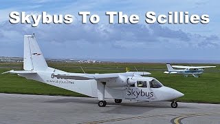 Scilly Skybus GSBUS taxiing to runway 34 at Lands End Airport [upl. by Zaccaria]