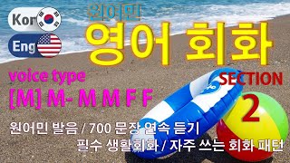 영어 회화  Type M M M M F F Section 2 원어민 발음  짧고 쉬운 영어 700문장 연속 듣기 [upl. by Eilyw70]