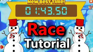 BTD6 Race Tutorial  With Written Guide Top 50 strategy [upl. by Adnovoj]