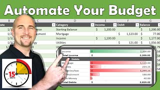 Excel Budget Template  Automate your budget in 15 minutes [upl. by Trub]