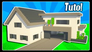 TUTO GRANDE MAISON MODERNE FACILE A FAIRE  MINECRAFT [upl. by Navert]