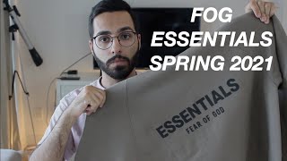 FEAR OF GOD ESSENTIALS SPRING 2021 REVIEW AND SIZING [upl. by Idnym]