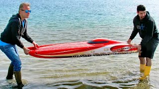 PHENOMENAL GIGANTIC  VERY HUGE amp POWERFUL 20KW RC ELECTRIC POWERBOAT SPEEDBOAT DEMONSTRATION [upl. by Nybor]