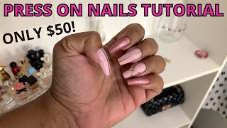 APPLY PRESS ON NAILS LIKE A PRO  KENZIE BEAUTY TT LUXE COLLECTION [upl. by Sherrod]