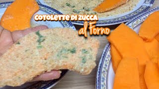 “Cotolette di Zucca” al forno  Ricetta leggera veloce vegetariana  Tutti a Tavola [upl. by Thorbert]