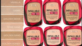 how to choose the perfect shade loreal infallible 24h fresh wear foundation in a powder shade guide [upl. by Ursola]