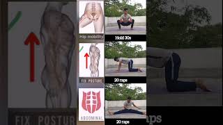 Hip MobilityFix PostureAbs Workout shorts [upl. by Rosati]