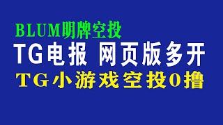 blum明牌空投 电报web网页版多号指纹浏览器挂机 [upl. by Silvano]