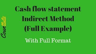 Cash Flow Statement  Indirect Method Full Example [upl. by Narag275]