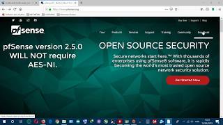 pfSense version 250 WILL NOT require AES NI capable CPUs [upl. by Aderb264]