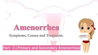 Amenorrhea part 3 primary Amenorrhea  secondary amenorrhea [upl. by Norwood477]