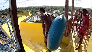 Giant Amarelo Water Slide at Veneza Water Park [upl. by Kilam]