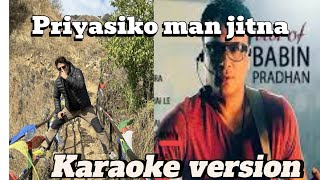 BABIN PRADHAN PRIYASIKO MAN JITNA KARAOKE VERSION [upl. by Ohnuj706]