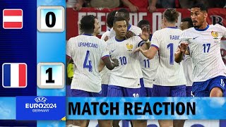 Saliba amp Mbappes France Wins  Austria 0  1 France  Match Reaction [upl. by Anola119]