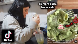 UN DIA COMIENDO CON RECETAS DE TIK TOK [upl. by Eiddal969]