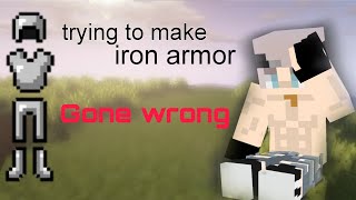 Trying to make Iron armour  gone wrong  survival series part 2 LiberPlays MrBreadOG [upl. by Esirtal790]