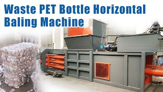 Hydraulic Waste PET Bottle Horizontal Baling Machine Efficient and Powerful Compressionbaler [upl. by Ykcim527]