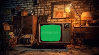 Old Retro TV Green Screen  4K  Vintage  Global Kreators [upl. by Llehsem]