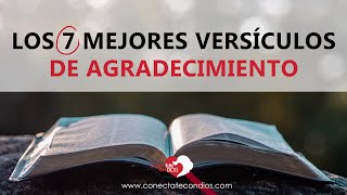 ☀️ Los 7 Mejores Versículos de Agradecimiento 🔴 Pasajes Bíblicos de Gratitud Narrados Reina Valera [upl. by Odelia]