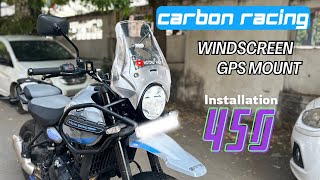 Wind Buffet solve होगा भी या नहीं  Windscreen for Himalayan 450 carbonracing windscreen viral [upl. by Attenna628]