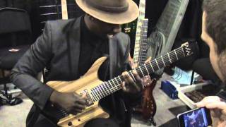 Tosin Abasi Plays Strandberg Guitarworks EGS Pro 7String in Strandberg Booth [upl. by Jandel]