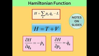 Hamiltonian Function H  Physical Significance of H  Hamiltons Canonical Equations [upl. by Dacia]