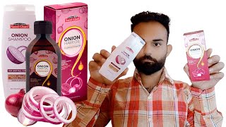 Onion Shampoo And Onion Hair Oil  Benefits amp Uses  Onion Anti Hair Fall Shampoo amp Hair Growth Oil [upl. by Zaraf]