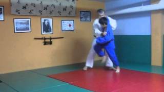 judo combinación harai goshi con soto makikomi [upl. by Johnathon350]