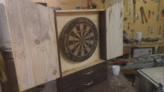 JordsWoodShop  Build a Dartboard Cabinet pt 2 of 2 beginner project [upl. by Eyak708]