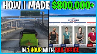 How I Made 800000 With The BAIL OFFICE In 1 Hour GTA 5 Online [upl. by Morlee787]