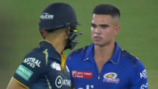 Shubman Gill did this heroic act in reply of Arjun Tendulkars Sledging in front of Sara in MI vs GT [upl. by Levine]