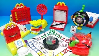 2018 Hasbro Gaming set of 8 McDonalds Happy Meal Collectors Toys Video Review [upl. by Anthiathia]