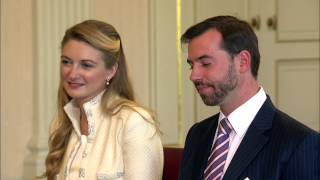 Le mariage civil de Guillaume et Stéphanie  couple grandducal héritier du Luxembourg [upl. by Noitna]