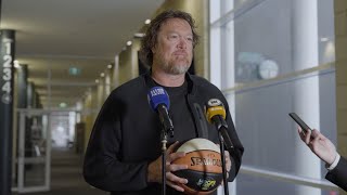 Luc Longley speaks to media ahead of inaugural HoopsFest [upl. by Noe650]