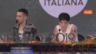 Sanremo 2019 il vincitore Mahmood quotPolemiche sui migranti Io sono italiano al 100quot [upl. by Giorgio]