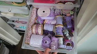 Decluttering amp Upgrading My Craftroom  Reorganizing Lace and Fabrics [upl. by Amilas256]