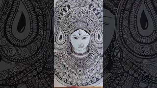 Durga Maa Mandala Art  How to draw Durga Maa 😍🙏🌸✨ [upl. by Kizzie]