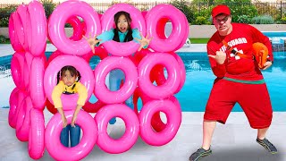 Charlotte Ellie amp Andrea Learns to Follow the Pool Playtime Rules [upl. by Niamor]