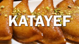 Homemade Katayef Recipe  قطايف رمضان خطوه بخطوه بحشوه الجبنه والجوز [upl. by Dranyam]