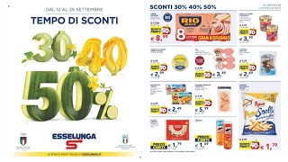 volantino Esselunga dal 12 al 25 settembre sconti 50 [upl. by Iretak]