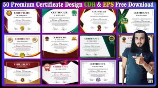 Certificate Design cdr File Free Download Certificate Template Design Free ComputerEducationAdda [upl. by Leorsiy]