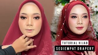 TUTORIAL HIJAB SEGI EMPAT DRAPERY BY SANGGAR KERINCI MUA [upl. by Aihsenrad]